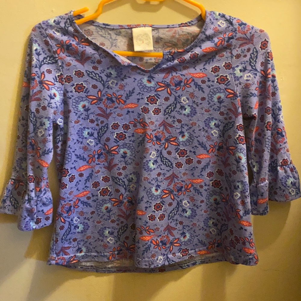 Purple and pink, fancy shirt size 14/16 girls